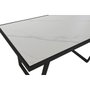 DKD Home Decor Mesa de Comedor de Metal y Cerámica 150x80x75 Negro y Blanco