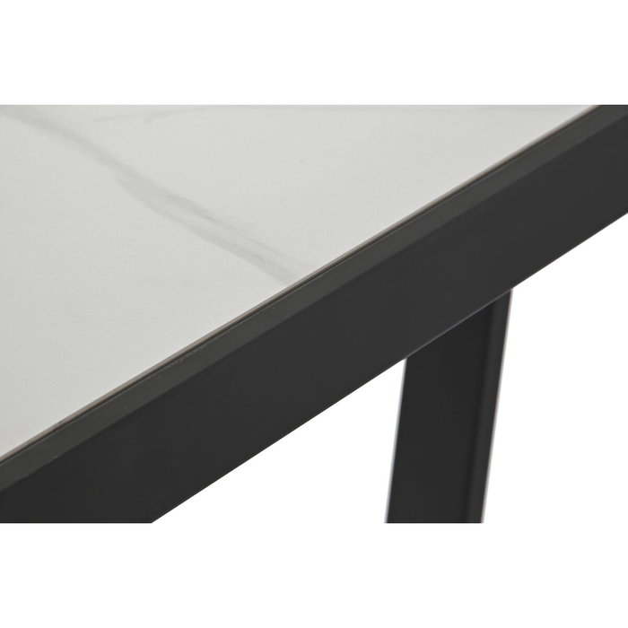 DKD Home Decor Mesa de Comedor de Metal y Cerámica 150x80x75 Negro y Blanco DKD Home Decor Mesa de Comedor de Metal y Cerámica 150x80x75 Negro y Blanco