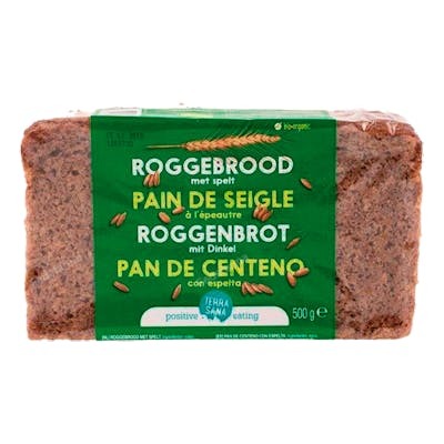 TERRASANA Pan Alemán de Centeno y Espelta 500Gr. Vegano TERRASANA Pan Alemán de Centeno y Espelta 500Gr. Vegano