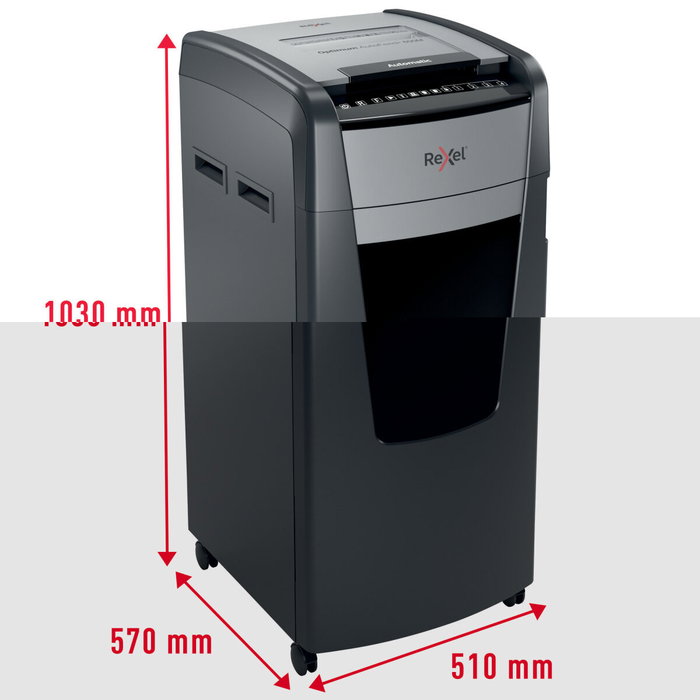 Rexel Optimum AutoFeed 600M Destructora Automática de Microcorte Negro, Gris