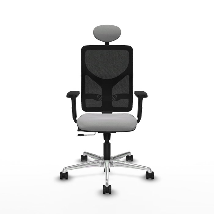 PIQUERAS Y CRESPO Silla de oficina Motilla con mecanismo Sincro/Traslack, Gris claro y Negro