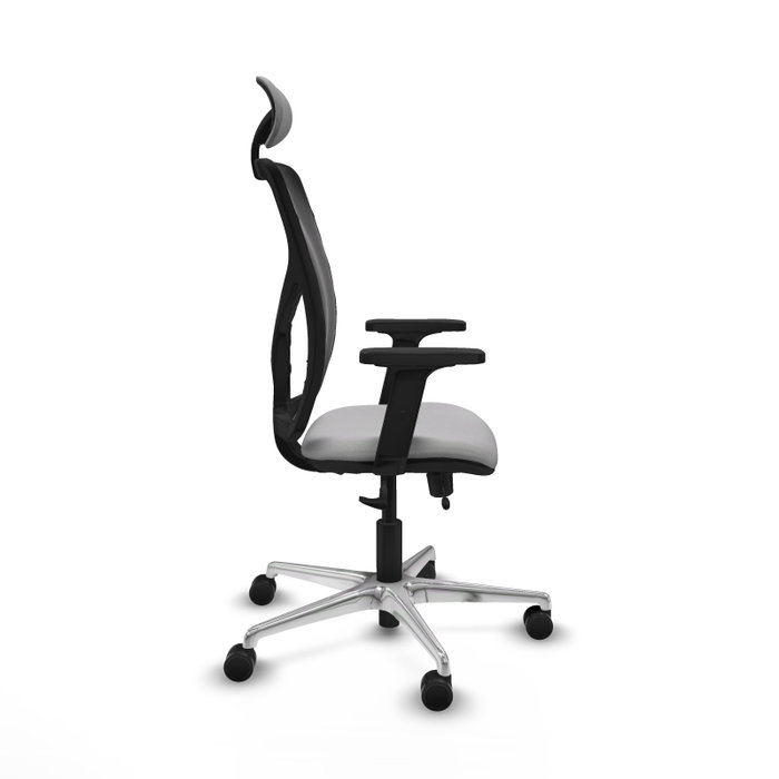 PIQUERAS Y CRESPO Silla de oficina Motilla con mecanismo Sincro/Traslack, Gris claro y Negro
