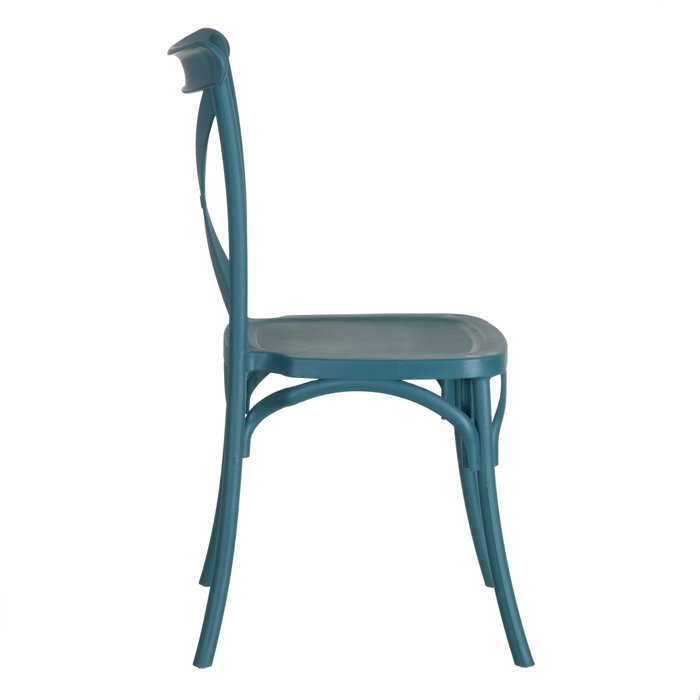 Silla Apilable Azul Polipropileno 48,50 X 43 X 91 cm (Set de 4)