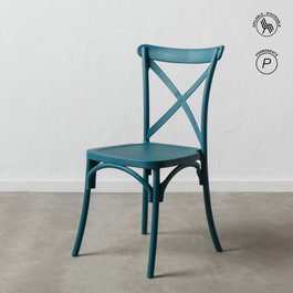 Silla Apilable Azul Polipropileno 48,50 X 43 X 91 cm (Set de 4)