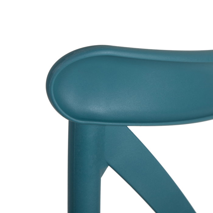 Silla Apilable Azul Polipropileno 48,50 X 43 X 91 cm (Set de 4)