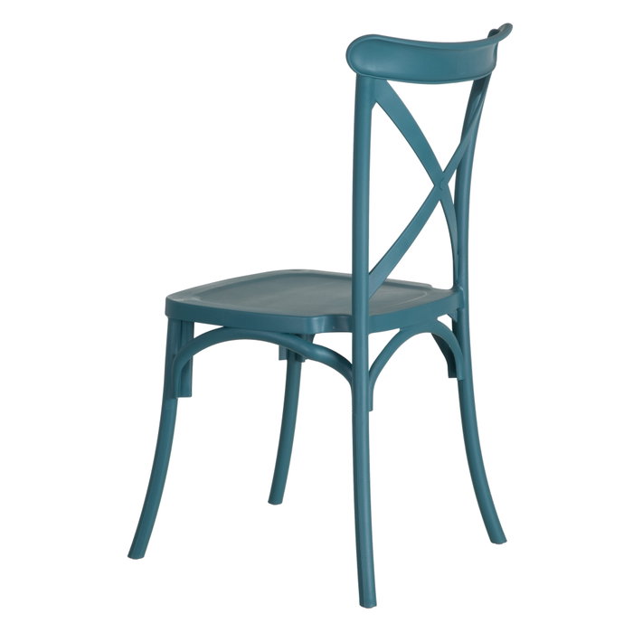 Silla Apilable Azul Polipropileno 48,50 X 43 X 91 cm (Set de 4)