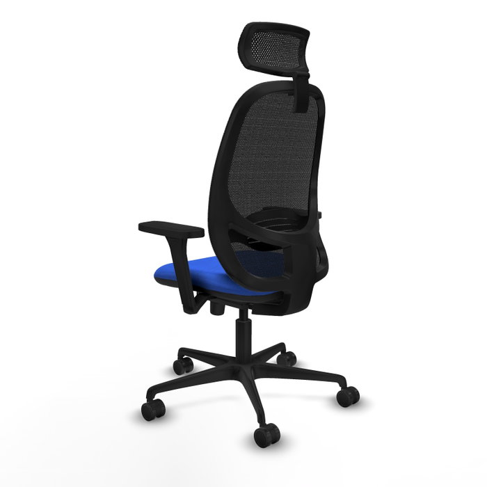 PIQUERAS Y CRESPO Silla de oficina Cilanco con mecanismo Sincro, Azul y Negro