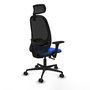 PIQUERAS Y CRESPO Silla de oficina Cilanco con mecanismo Sincro, Azul y Negro