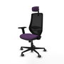 PIQUERAS Y CRESPO Silla de oficina Mardos con mecanismo Sincro, Morado y Negro
