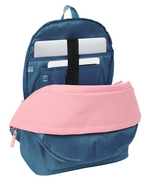 Safta Mochila Doble para Portatil 15,6" + USB "Indigo" 31x44x18 cm