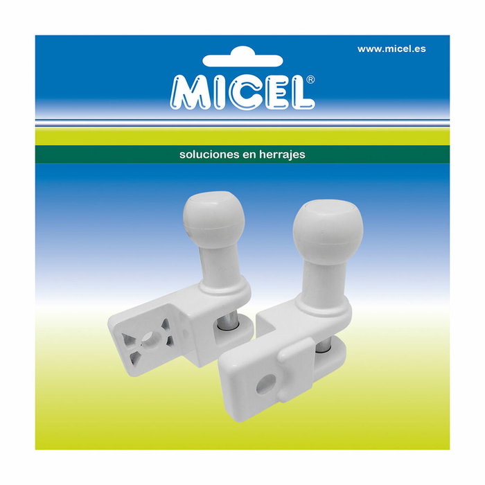 Micel Juego de soportes barandilla toldo tld01 blanco