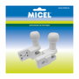 Micel Juego de soportes barandilla toldo tld01 blanco