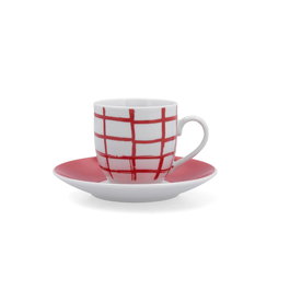 Set 6 Tazas con Plato Porcelana Kansas Quid 9 cL