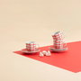 Set 6 Tazas con Plato Porcelana Kansas Quid 9 cL