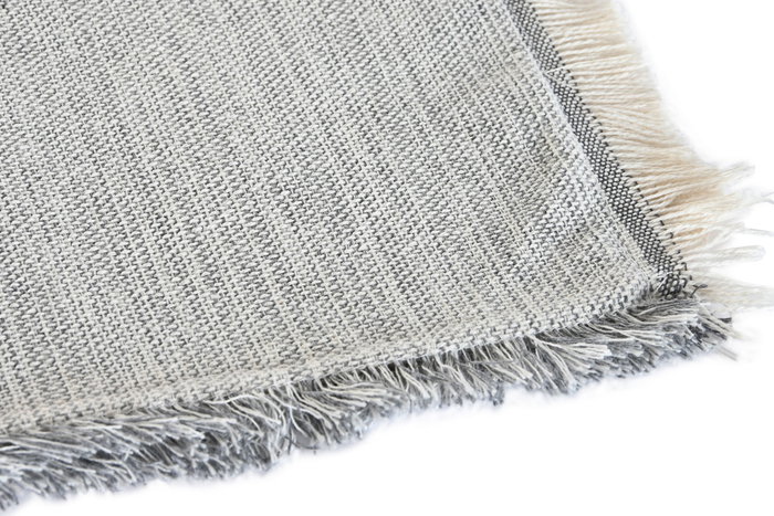 DKD Home Decor Funda de Cojín Algodón Reciclado 45x45x0,1 cm Gris y Blanco