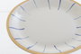 DKD Home Decor Juego de Vajilla de Gres STIPES VAJILLA Rayas Azul