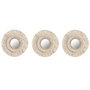 DKD Home Decor Espejo Boho Blanco Set de 3 20 x 20 x 1 cm