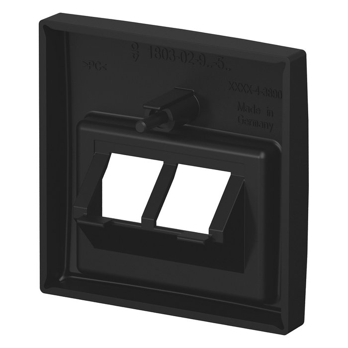 Busch-Jaeger 2CKA001753A0216 Zentralscheibe 2-fach Mate Negro Placa Frontal Busch-Jaeger 2CKA001753A0216 Zentralscheibe 2-fach Mate Negro Placa Frontal