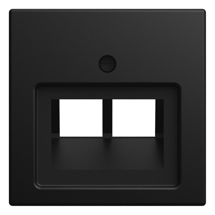 Busch-Jaeger 2CKA001753A0216 Zentralscheibe 2-fach Mate Negro Placa Frontal Busch-Jaeger 2CKA001753A0216 Zentralscheibe 2-fach Mate Negro Placa Frontal