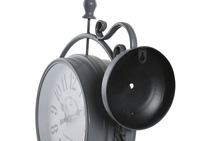 DKD Home Decor Reloj de Pared de Hierro y Cristal Estación Surtido de 2 Unidades