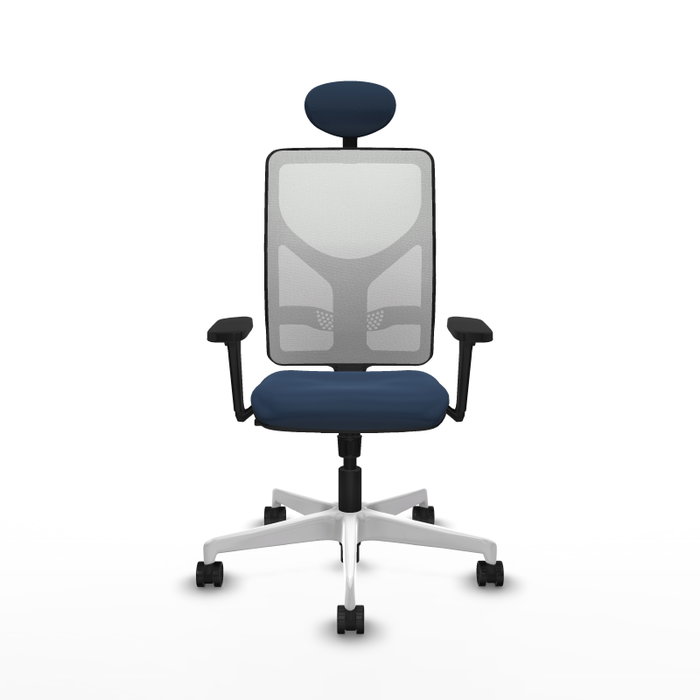 PIQUERAS Y CRESPO Silla de oficina Motilla con Mecanismo Sincro, Azul marino y Blanco PIQUERAS Y CRESPO Silla de oficina Motilla con Mecanismo Sincro, Azul marino y Blanco