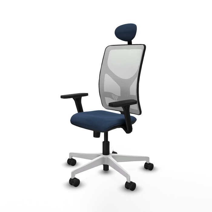 PIQUERAS Y CRESPO Silla de oficina Motilla con Mecanismo Sincro, Azul marino y Blanco PIQUERAS Y CRESPO Silla de oficina Motilla con Mecanismo Sincro, Azul marino y Blanco