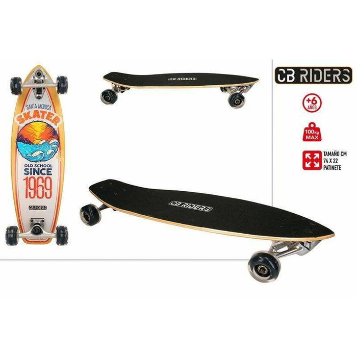 CB Riders Skateboard infantil de madera negro 74 cm CB Riders Skateboard infantil de madera negro 74 cm