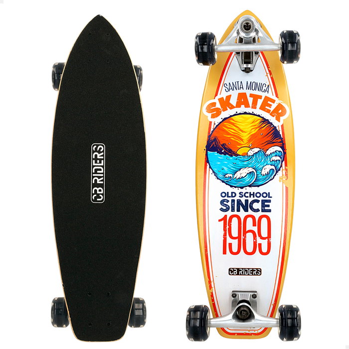 CB Riders Skateboard infantil de madera negro 74 cm CB Riders Skateboard infantil de madera negro 74 cm