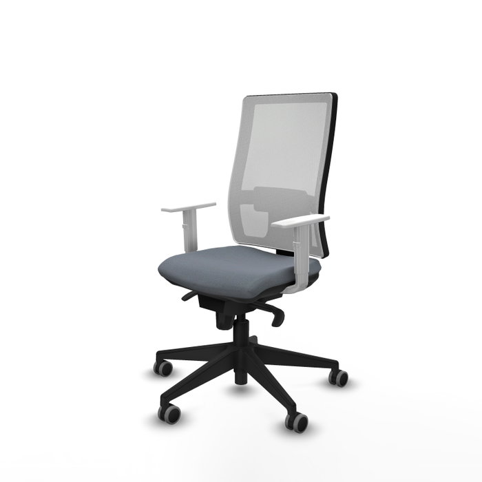 PIQUERAS Y CRESPO Silla de oficina Horna con mecanismo Sincro Gris y Blanco PIQUERAS Y CRESPO Silla de oficina Horna con mecanismo Sincro Gris y Blanco