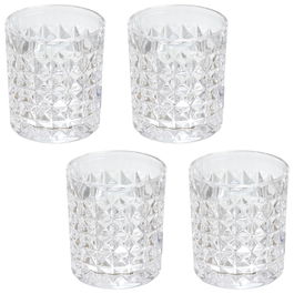 Home Deco Factory Juego de 4 Vasos Whisky Colección Cocktail Vidrio/Cristal Máquina