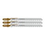Wolfcraft Hojas de sierra de calar HCS con vástago en T, corte fino, 65 mm