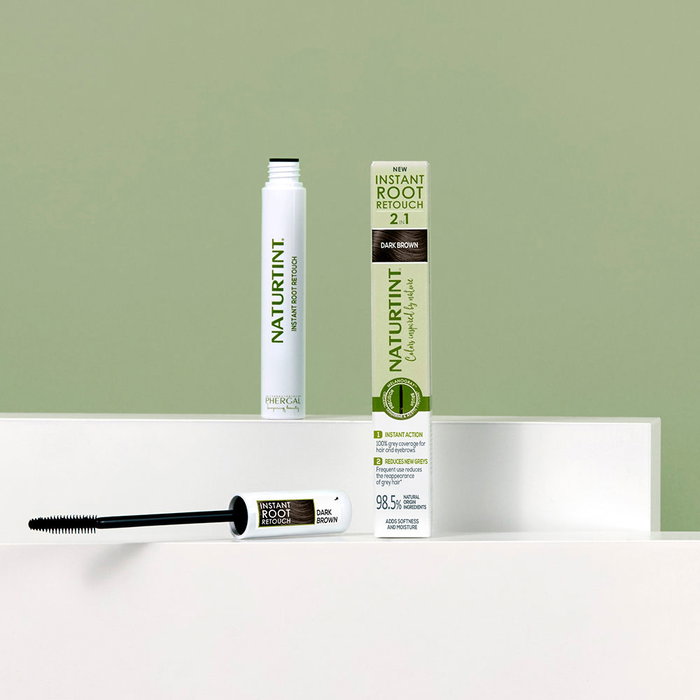 Naturtint INSTANT ROOT RETOUCH Retocador Temporal de Canas 2 en 1, 100% Cobertura en 5 Min - Dark Brown 10 ml