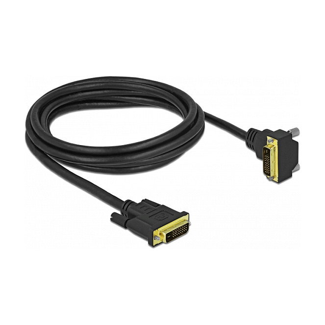 DeLOCK 85894 Cable DVI-D 24+1 a 24+1 Angulado 2 m Negro DeLOCK 85894 Cable DVI-D 24+1 a 24+1 Angulado 2 m Negro