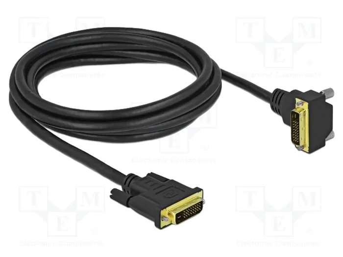 DeLOCK 85894 Cable DVI-D 24+1 a 24+1 Angulado 2 m Negro DeLOCK 85894 Cable DVI-D 24+1 a 24+1 Angulado 2 m Negro