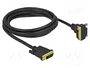 DeLOCK 85894 Cable DVI-D 24+1 a 24+1 Angulado 2 m Negro