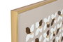 DKD Home Decor Set de 2 Cuadros Modernos en Lienzo Beige, Blanco y Dorado