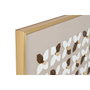 DKD Home Decor Set de 2 Cuadros Modernos en Lienzo Beige, Blanco y Dorado