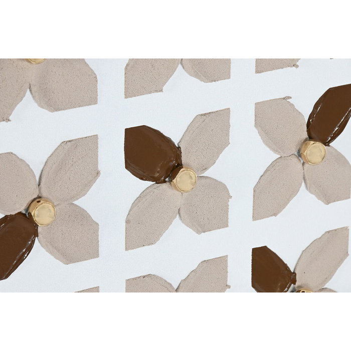 DKD Home Decor Set de 2 Cuadros Modernos en Lienzo Beige, Blanco y Dorado DKD Home Decor Set de 2 Cuadros Modernos en Lienzo Beige, Blanco y Dorado