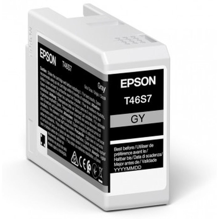 Epson T46S7 UltraChrome Pro Cartucho de Tinta Gris 25ml Epson T46S7 UltraChrome Pro Cartucho de Tinta Gris 25ml