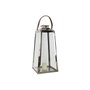 DKD Home Decor Farola de Acero y Cristal Cromado Plateado 30x30x66 cm