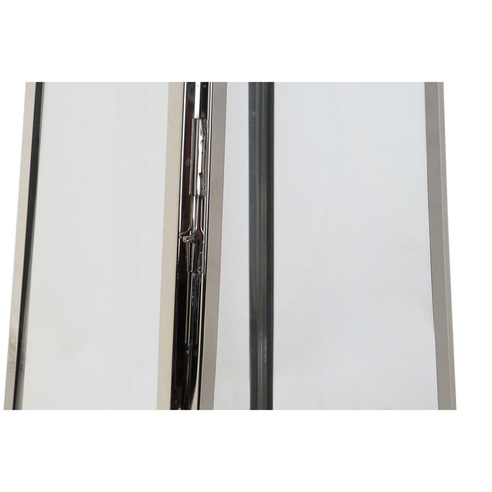 DKD Home Decor Farola de Acero y Cristal Cromado Plateado 30x30x66 cm