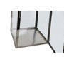 DKD Home Decor Farola de Acero y Cristal Cromado Plateado 30x30x66 cm