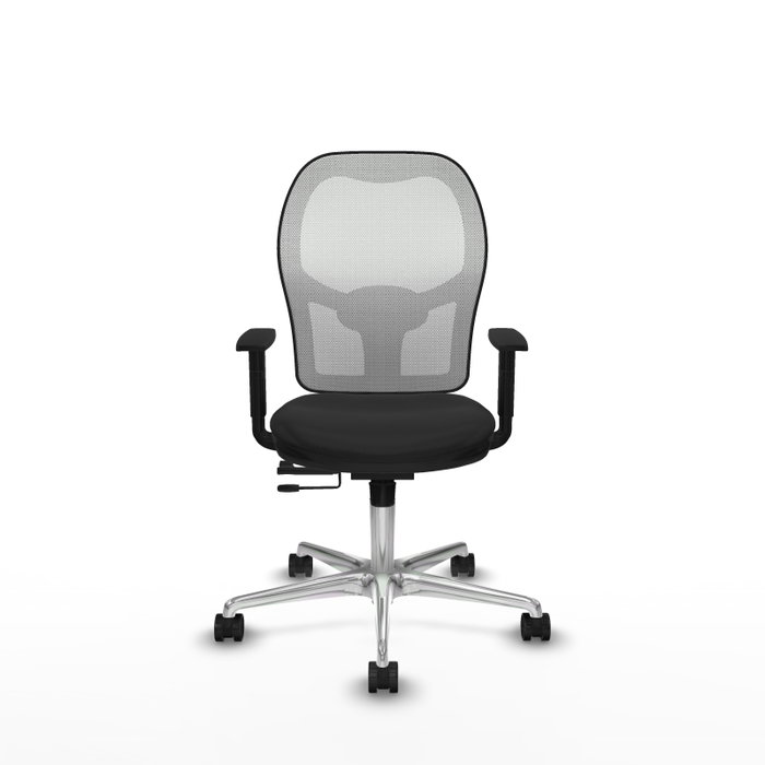 PIQUERAS Y CRESPO Silla de oficina Jorquera con mecanismo Sincro/Traslack Negro y Blanco