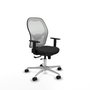 PIQUERAS Y CRESPO Silla de oficina Jorquera con mecanismo Sincro/Traslack Negro y Blanco