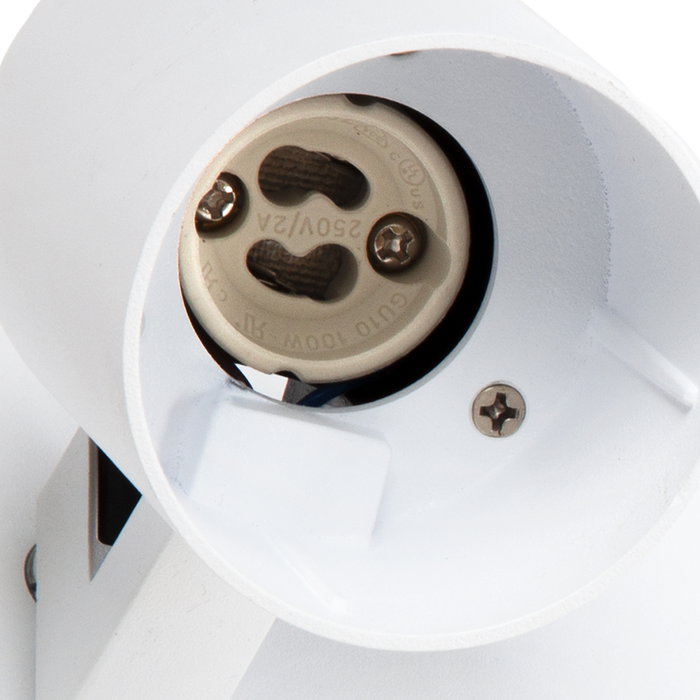 Lumiastra Foco Carril Trifásico Blanco para Bombilla GU10 Lumiastra Foco Carril Trifásico Blanco para Bombilla GU10