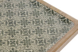 DKD Home Decor Bandeja de Mango Lacado Verde