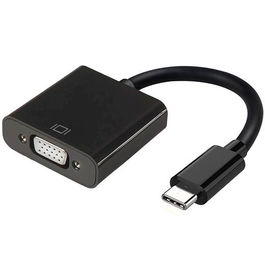 Aisens Conversor USB-C a VGA Hembra HDB15 Negro 15 cm