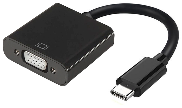 Aisens Conversor USB-C a VGA Negro 15cm
