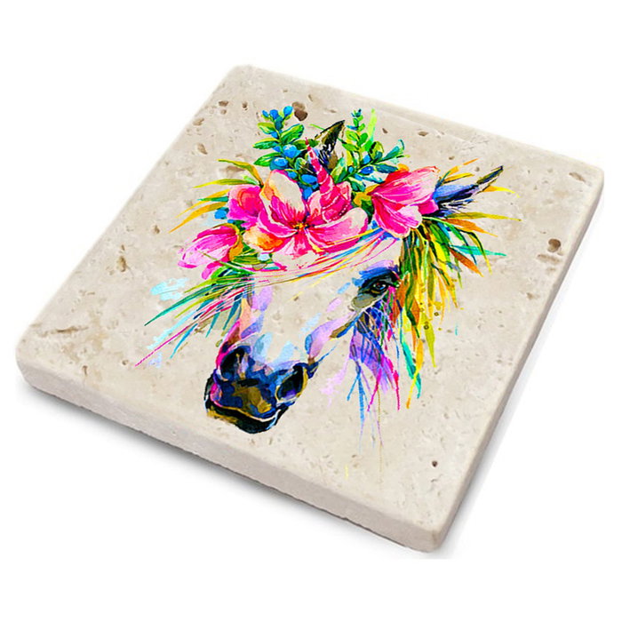 Hermia TBA6651749804 Felpudo de Cristal 100% Piedra Natural 10 x 10 x 1 cm