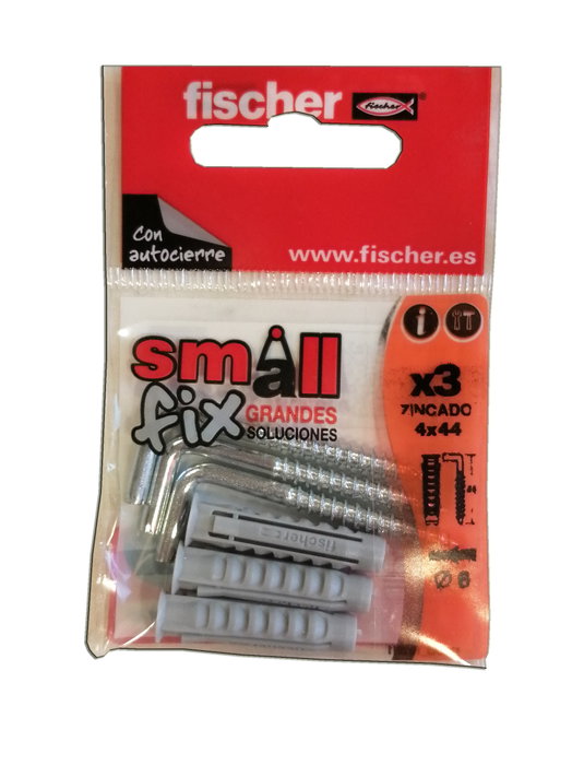 FISCHER Blister de 3 Tacos SX6 Plus + Escariadora 4x44